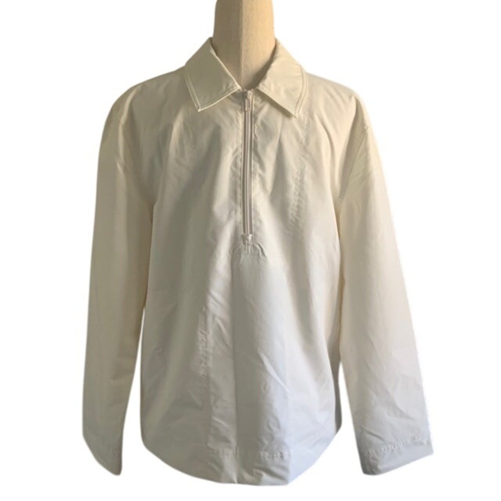 Stylus x LaDarius Campbell Men's S NWT Ivory 1/4 Zip Lined Jacket Golf Pockets